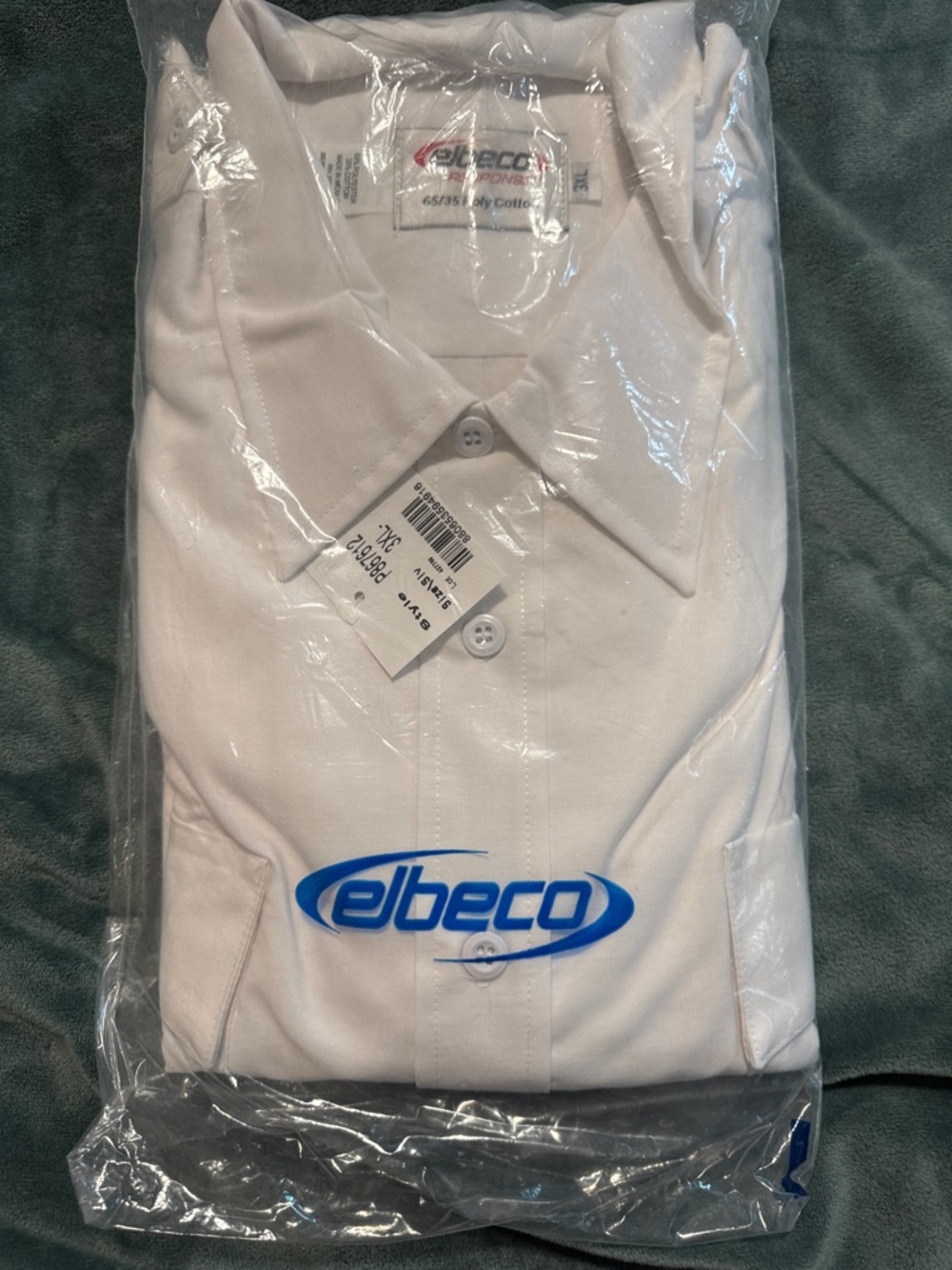 Elbeco Men’s White Dress Shirt - Classic Long Sleeve